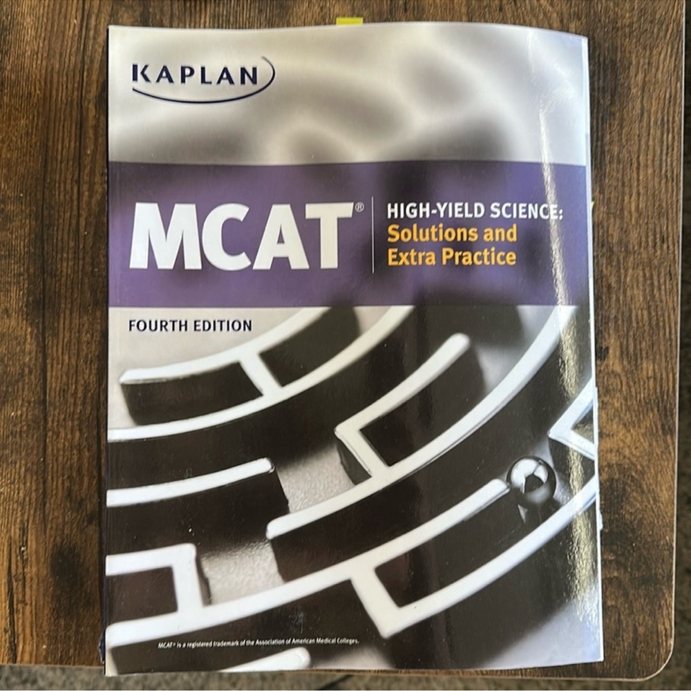 Kaplan MCAT High-Yield Science Book with Purple and White Cover